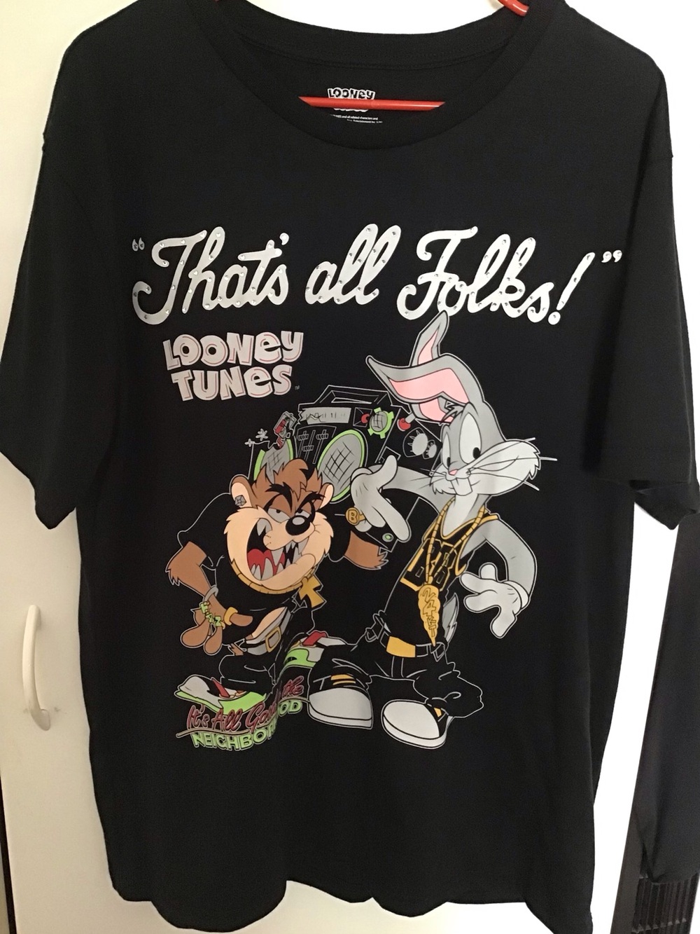 Warner Bros. Black Looney Tunes 'That's all Folks!' Graphic Tee